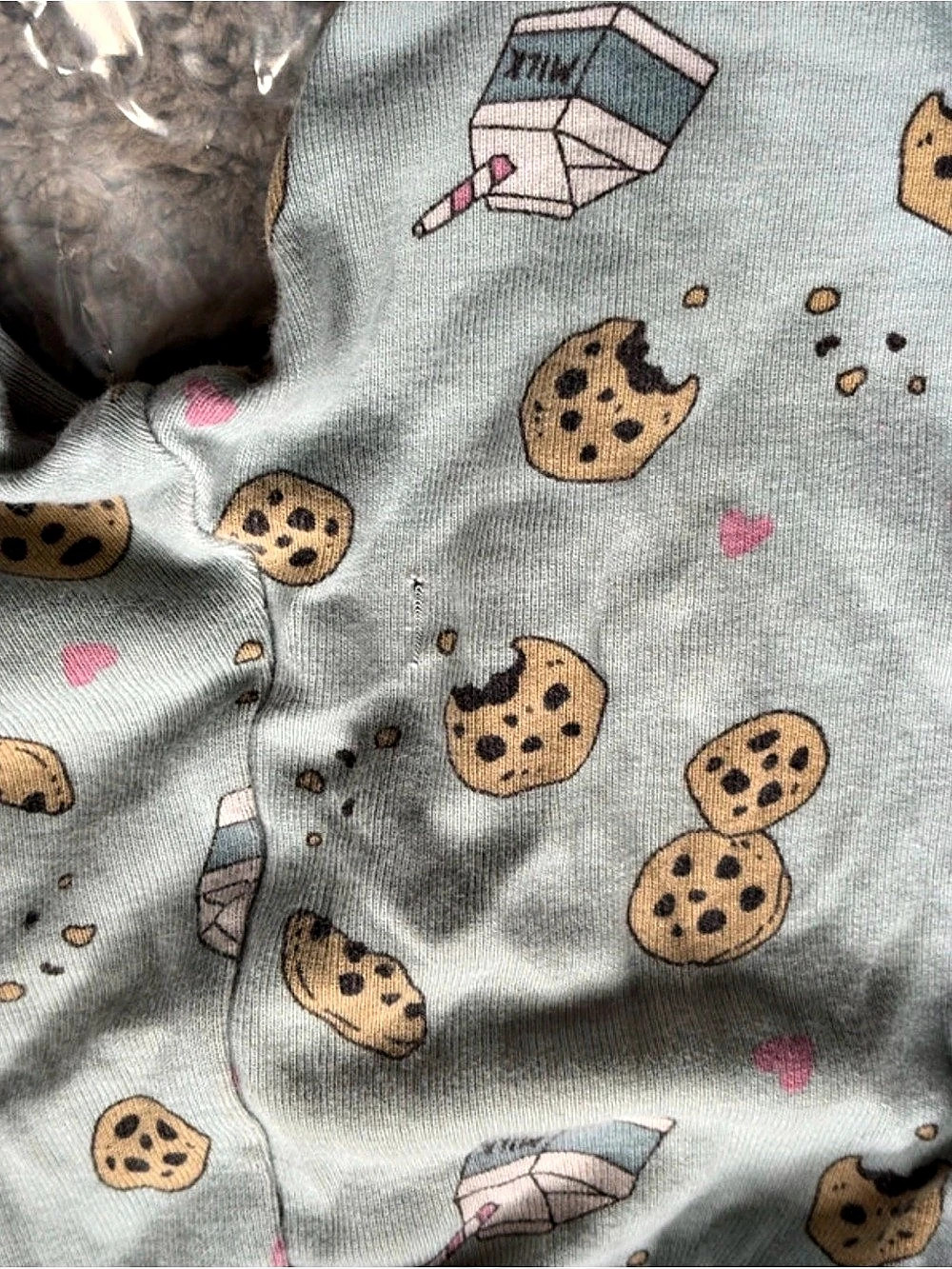Baby Blue Cookie Print Footie Size 3T NWT - Picture 3 of 3